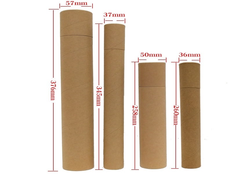 Kích thước phổ biến của ống Tube giấy