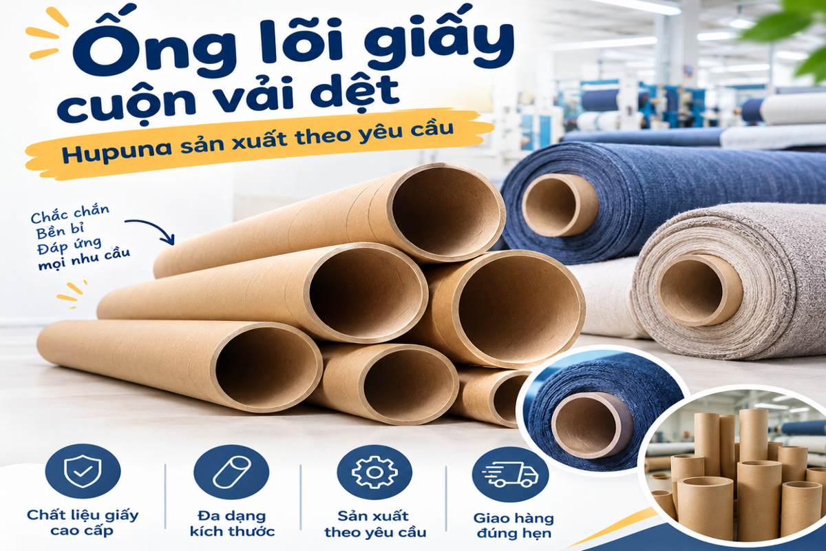 Ống lõi giấy cuộn vải dệt | Hupuna sản xuất theo yêu cầu