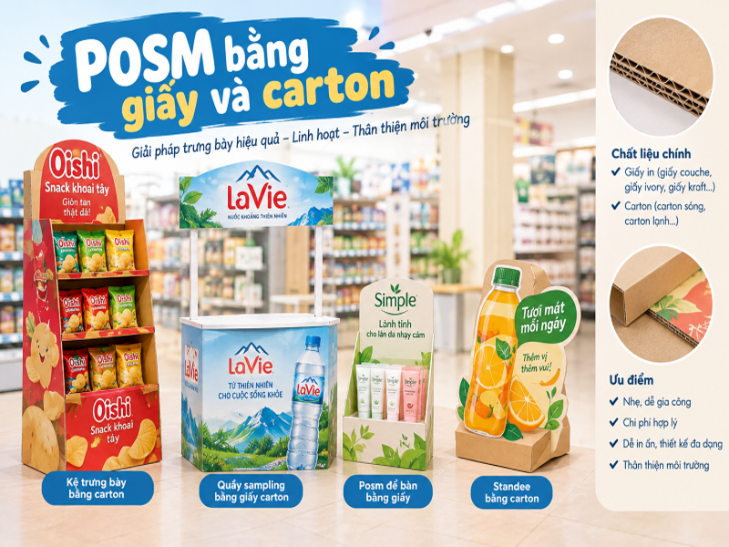 POSM bằng giấy và carton