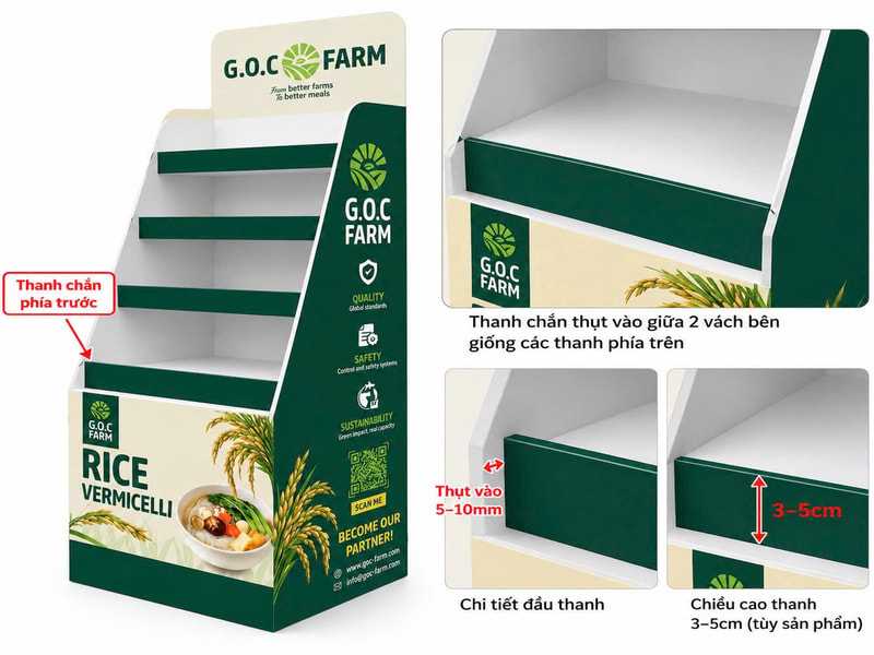 Sản phẩm kệ formex trưng bày do Hupuna sản xuất