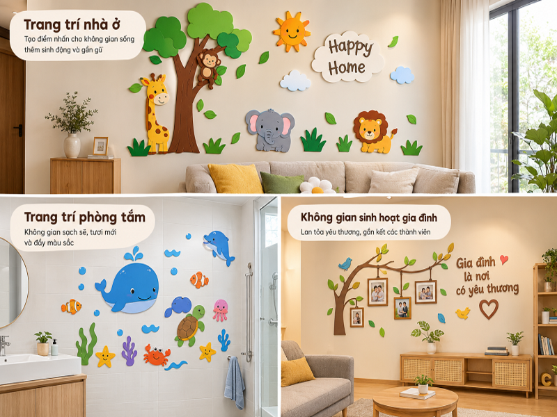 Tranh Formex trang trí nhà ở, phòng tắm và không gian sinh hoạt gia đình