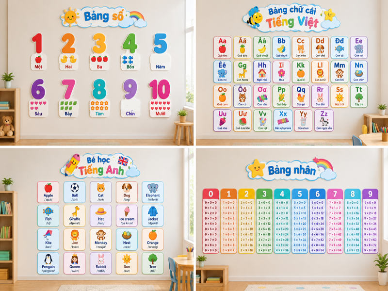 Tranh Formex trang trí trường học, khu vui chơi trẻ em và lớp mầm non