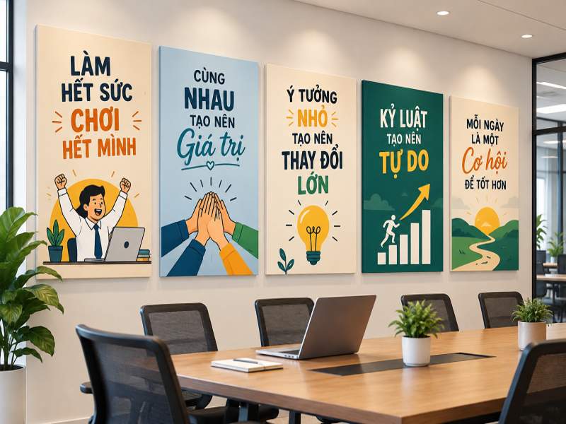 Tranh Formex trang trí văn phòng làm việc, phòng họp, coworking space